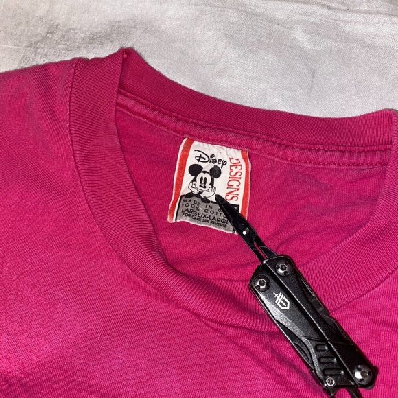 Vintage Disney Design Minnie Mouse Pink Graphic T-Shirt L-XL - Picture 4 of 9